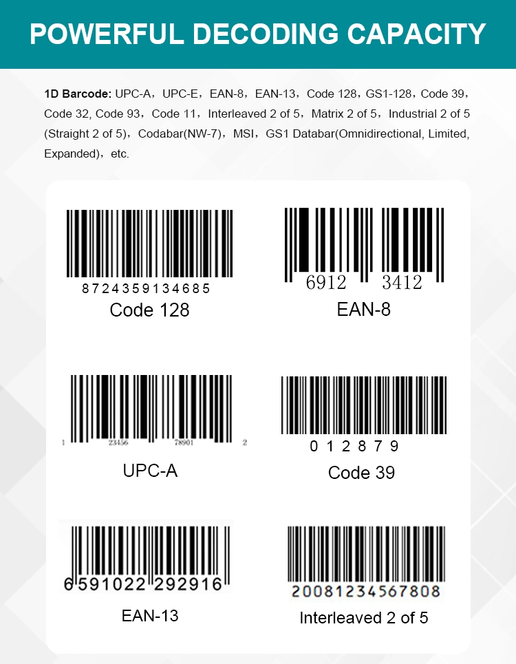 1d 2D Fixed Mounting Barcode Scanner CMOS Barcode Reader and Intelligent Recognition