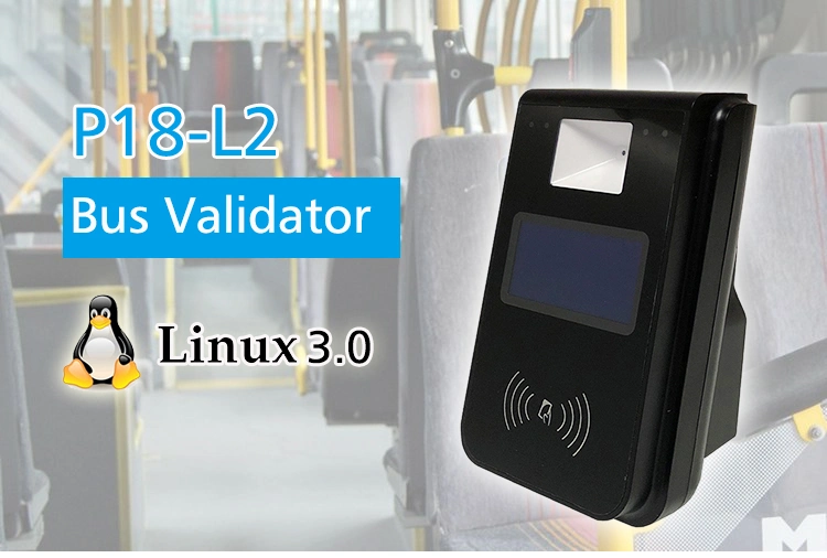 EMV L2 Linux Qr Code RFID NFC Card Reader GPS Bus Ticketing Validator Vending Conductor Machine P18-L2