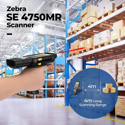 Android-Langstrecken-Barcodescanner IP67 Robuster, mobiler Android-Handscanner mit WLAN und Bluetooth 4G